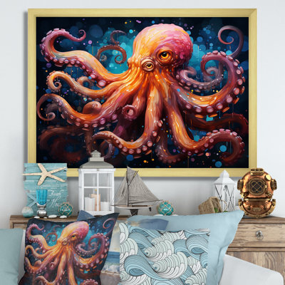 Octopus Expressionist Abyss II sur toile