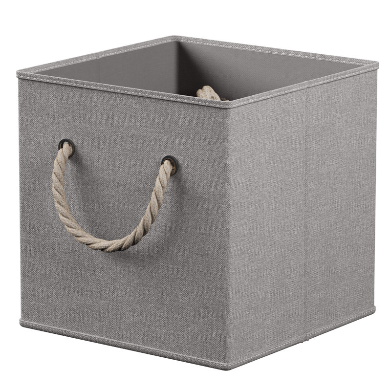 Boîte en tissu pliable et pliable, gris