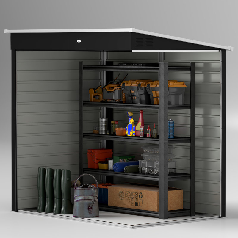 1 ft. W x 5 ft. D Galvanised Steel Garage Shed