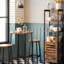 Bar Stool with Metal Frame and Footrest-2105060617
