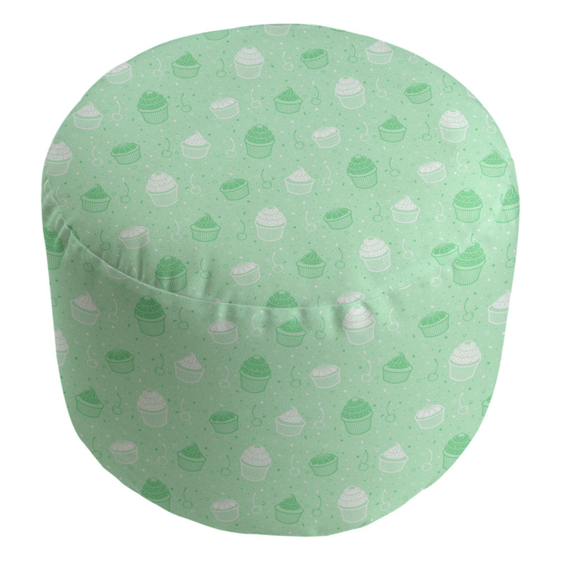 repose-pieds petits gâteaux Avicia, Vert / blanc