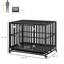 Cage pour chien avec roues verrouillables et intérieur en métal pour pattes de grandes races - bas