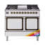 ILVE Nostalgie II Noblesse 40 inch Dual Fuel Range (Solid Door, RAL)-322800625-322800630