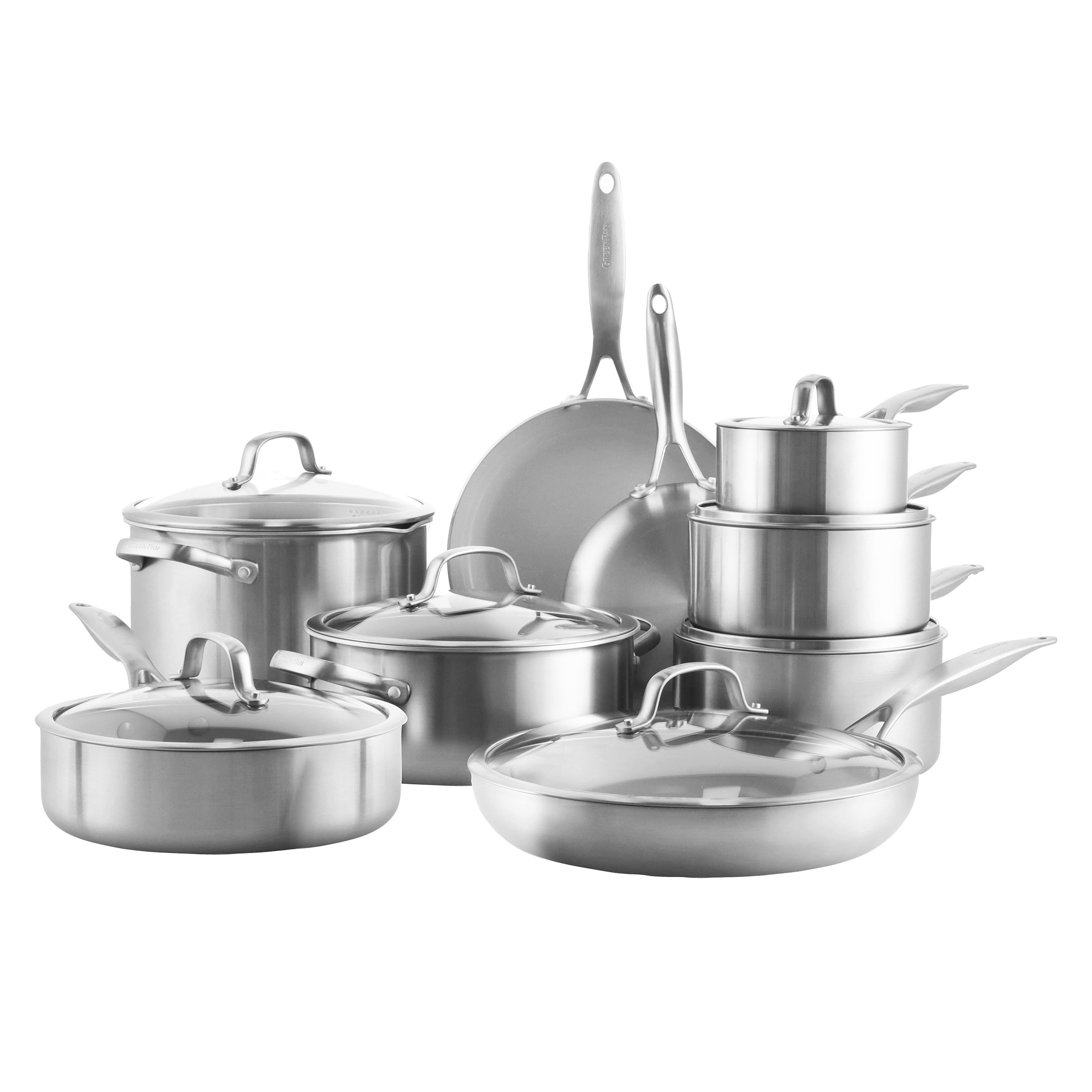 Greenpan Venice Pro Healthy Ceramic Nonstick 16 Piece Cookware Set