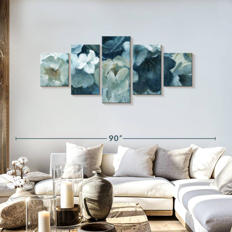 Harnek Blue On Blue, 30" H x 68" W
