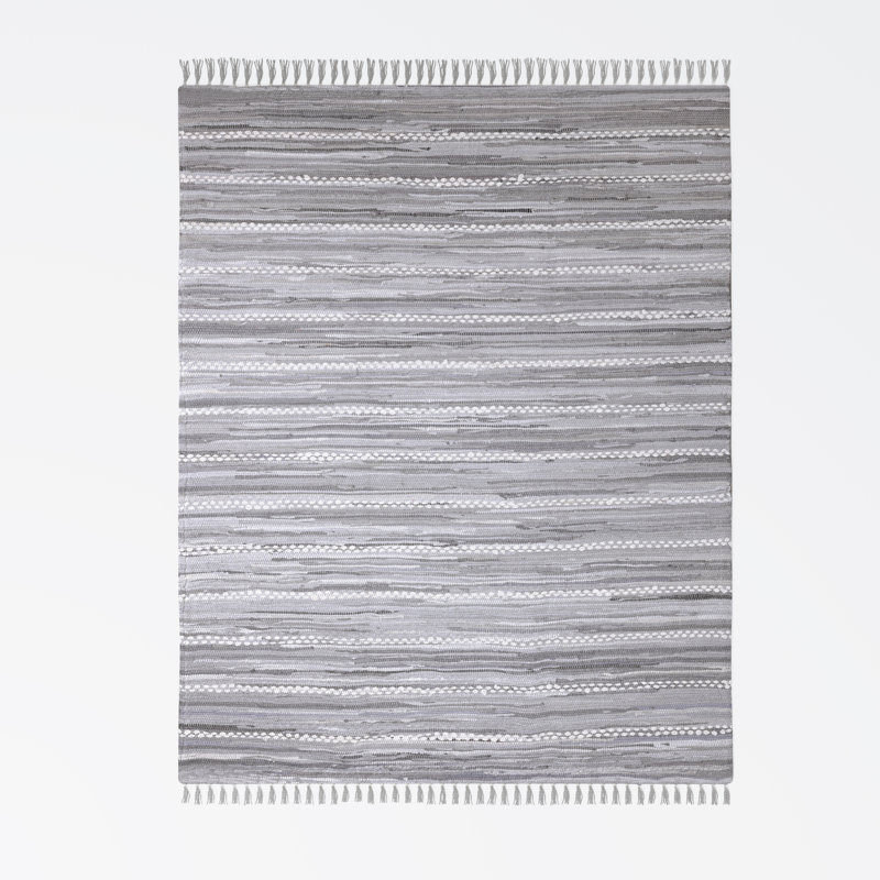 Chindi Renova, recycled materials Rug, Rectangular 110 x 60cm, Grey/Brown/Blue