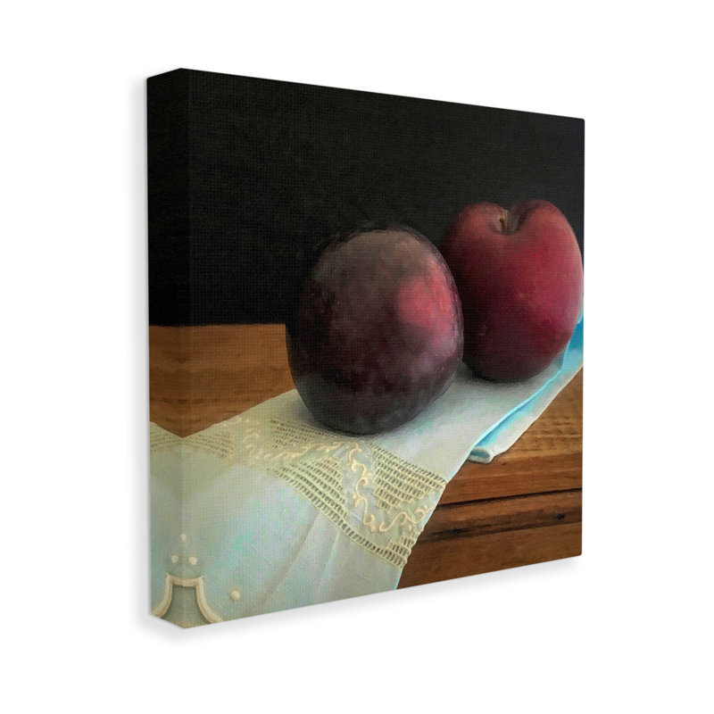 «Two Plums Still Life», H 24 po x l 24 po x P 1,5 po