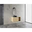 Meuble-lavabo mural 42 po en contreplaqué avec vasque en céramique, tablette de rangement et 2 portes à fermeture en douceur-134530839