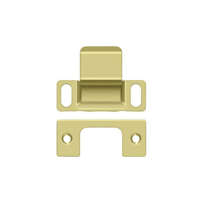 Deltana SP2751U3 Strike Plate, Dust Cup, Adjustable, 2-3/4" x 1-1/4" in Polished Brass