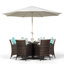 Karcher 6 - Person Patio Dining Set Umbrella Hole Included Round Table with Cushions Included-39926010