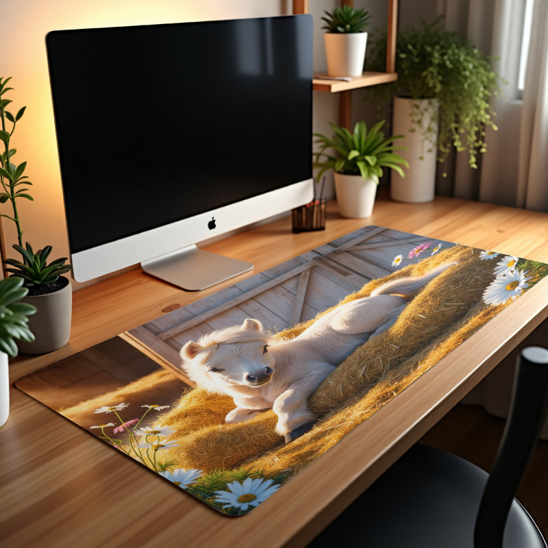 Polyester Desk Pad, 14.4x12.1