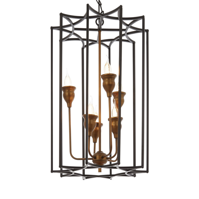Billerica 6 - Light Bronze Lantern Pendant