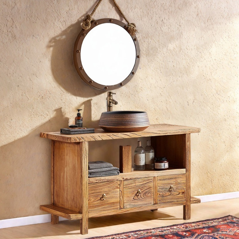 Pastoral style retro bathroom Vanity