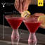Pink Hobnail Martini Glasses - Embossed Martini Glasses 9oz Set of 2