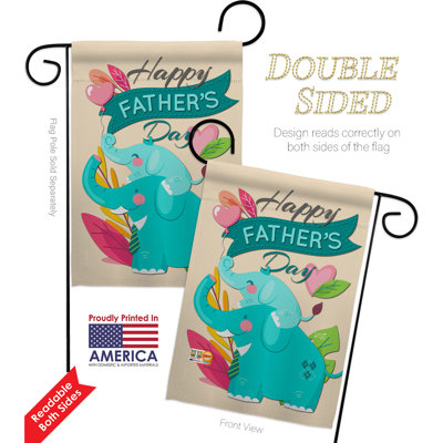 Double Sided 18.5'' H x 13'' W Polyester Father's Day Flag Set
