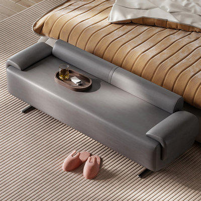 Banc de lit tapissier minimaliste de style italien 59,06 pouces