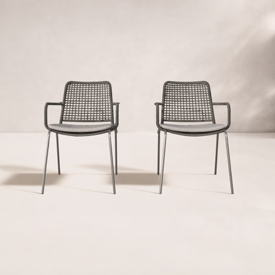 Vashon Stackable Aluminum Patio Armchair