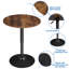 Balwinder Round Wood Metal Outdoor Bar Table , 60cm cm W 60cm cm D-1304884591-1304884584