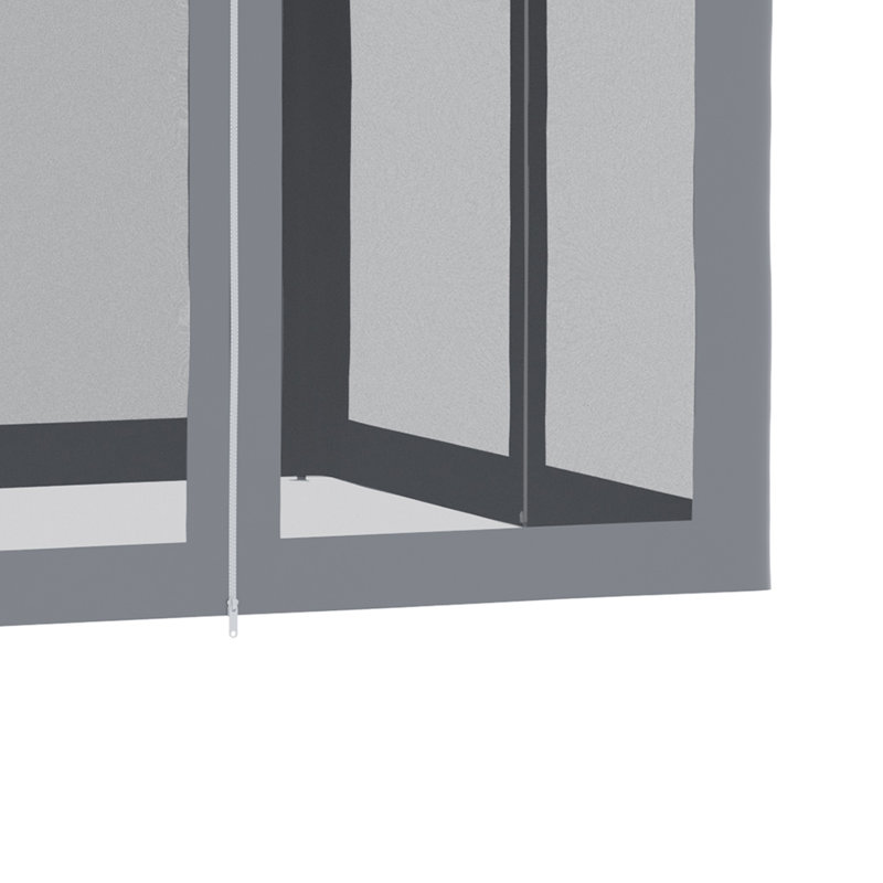 11 Ft. W x 11 Ft. D Steel Patio Gazebo, Dark Gray
