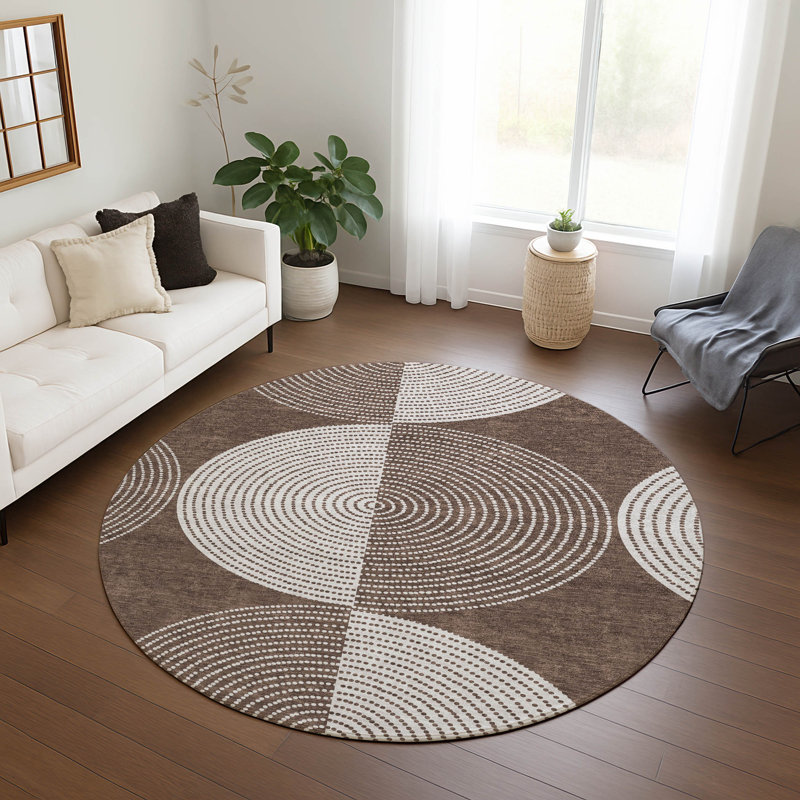 Tapis intérieur / extérieur lavable à la machine Jenning ACN2275, Rond 8 pi
