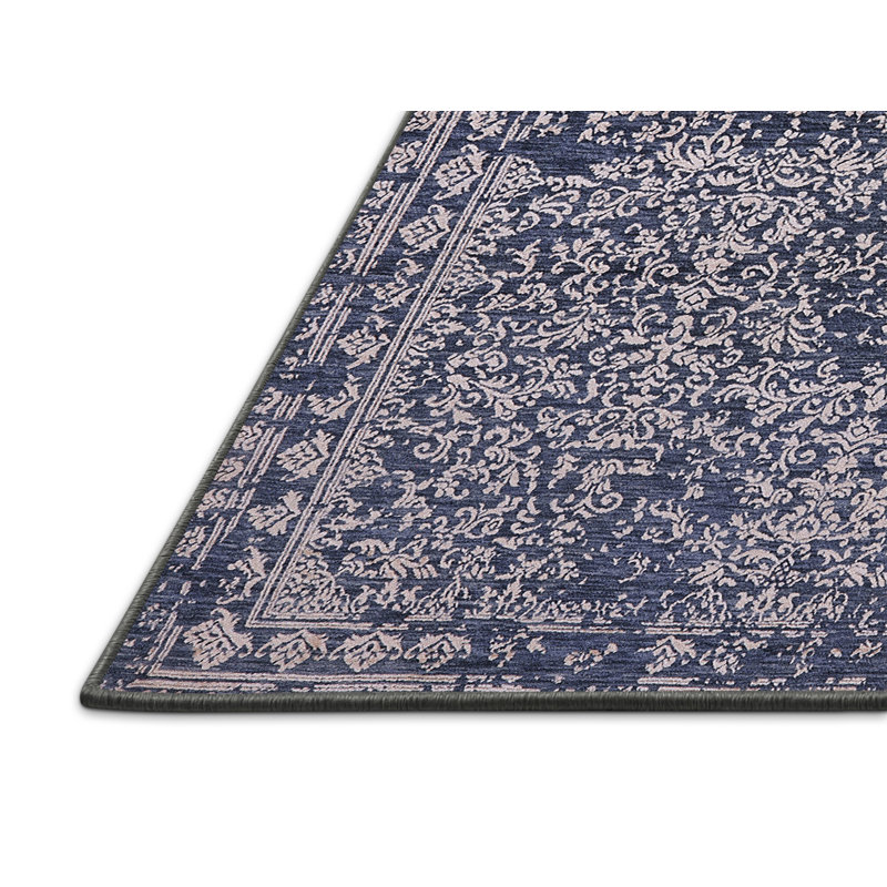 Tapis floral bleu, Rectangle 7 pi x 9 pi