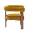 Chaise d'appoint moderne rembourrée avec accoudoirs ronds