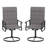 2-Piece Outdoor Swivel Patio Dining Chairs, 360° Rotation Metal Frame Patio Chairs with Thickened Teslin Fabric, Armrest Outdoor Dining Chairs for Deck, Backyard-573301130