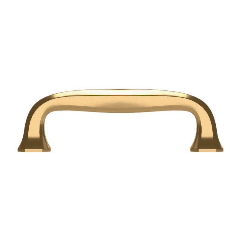 4362 Severin Fayerman B Pull, 4" CTC, Non-lacquered Brass