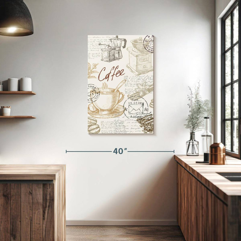 Café français rétro Yarlin, H 36 po x l 24 po