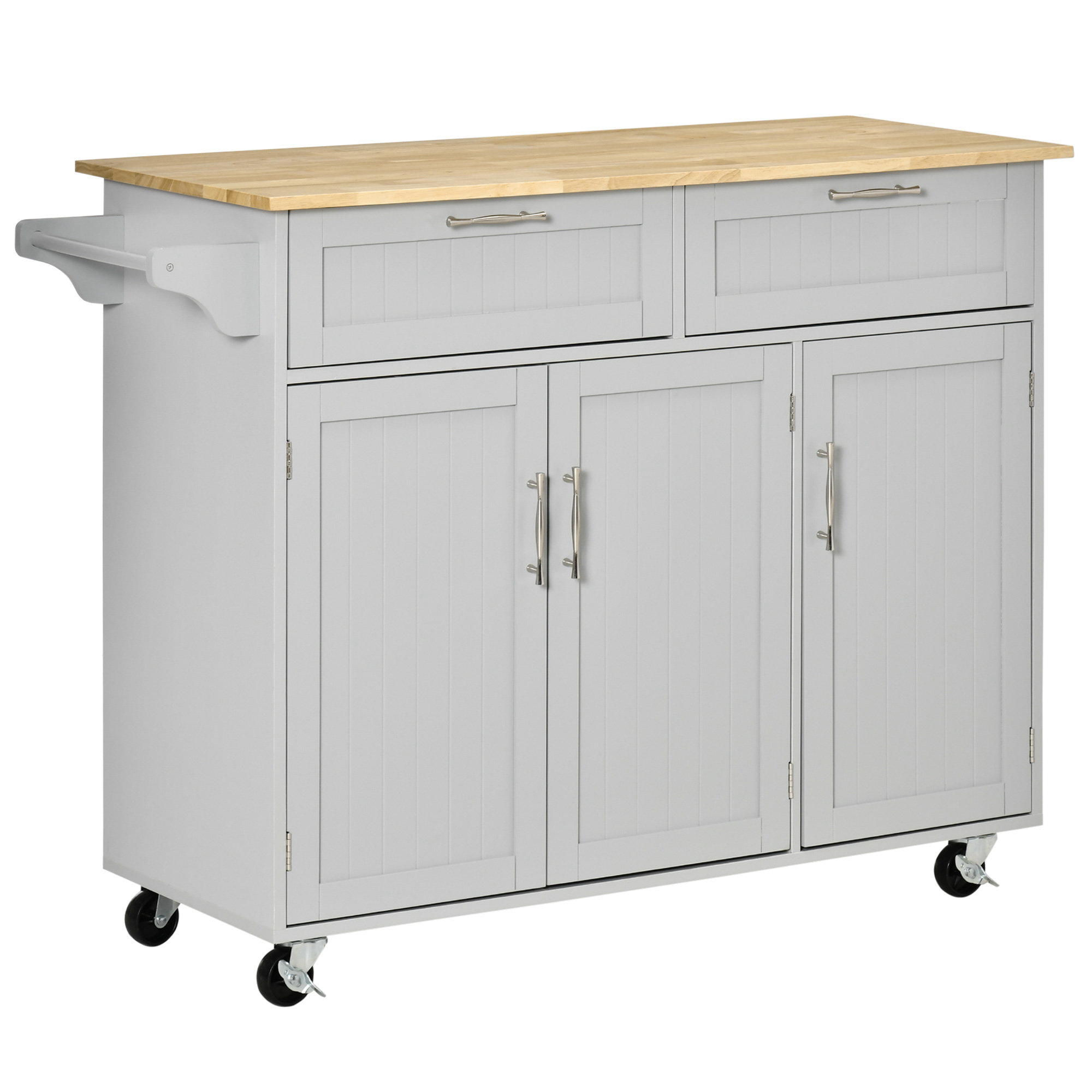 Red Barrel Studio® Tyrelle Solid Wood Top Kitchen Island | Wayfair