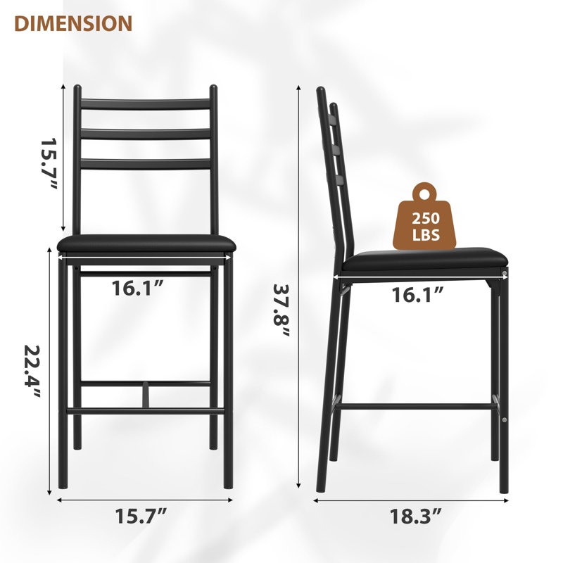 Counter Stool with Metal Frame