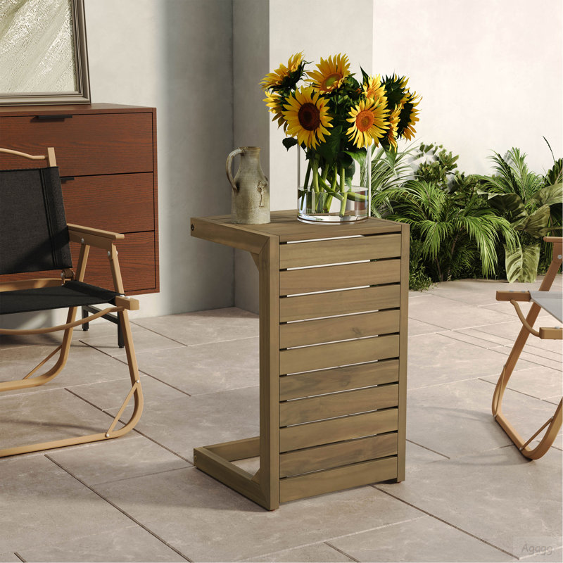 Table de bout en C brun