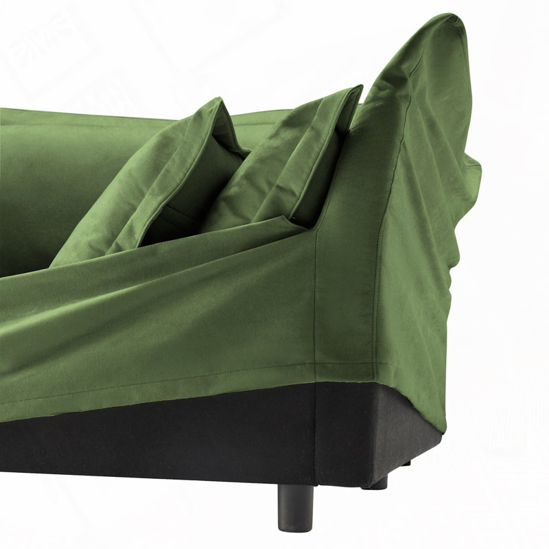 Canapé en chenille 2 places, Vert