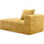 Canapé-lit en chenille pour appartement, éponge haute et design confortable jaune, appartement moderne-965444283