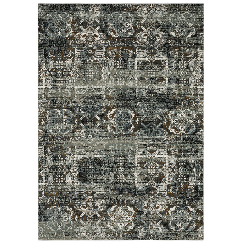 Floral Indoor Rug, Rectangle 9'10" x 12'10"