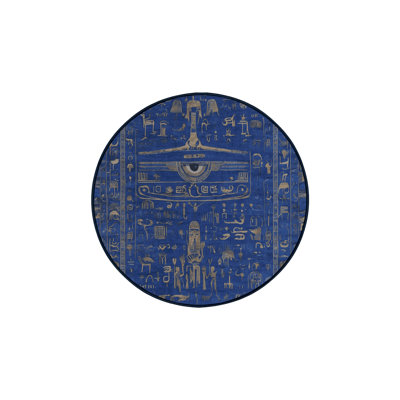 Tapis bleu soyeux et moelleux