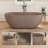 Fslefay 59'' Freestanding Bathtub Solid Surface Deep Soaking Tubs-124635951