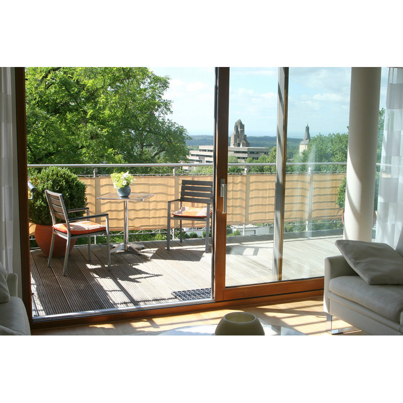 New Portland Privacy Fence, Cream, 90cm H x 300cm W