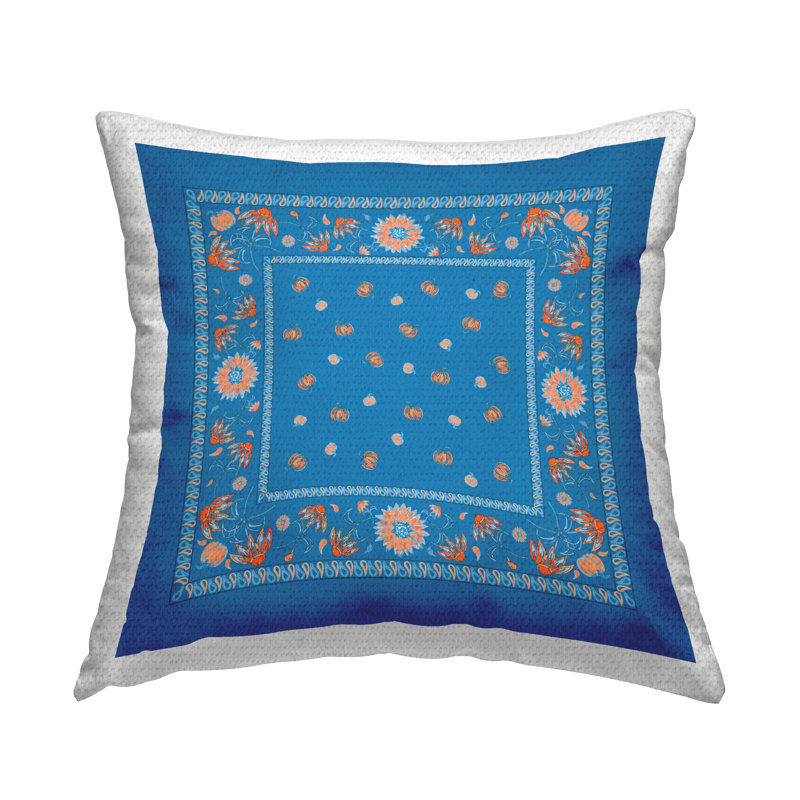 Coussin extérieur Stupell Industries Blue Sky Harvest Design par Safa Diab