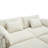 Zuri Upholstered 2-Seater Sectional Sofa with Ottomans-796484352