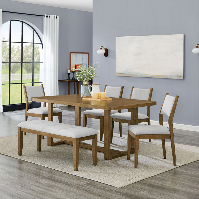 Rectangular Sled Dining Set, 6
