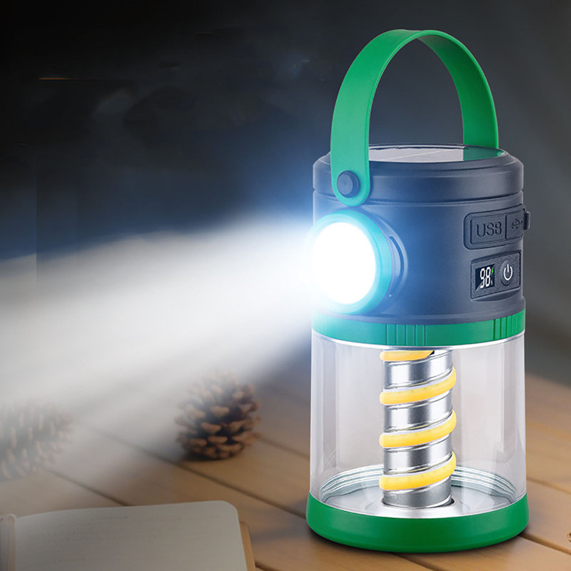 Night Light Double Light Source Camping Lamp, Green