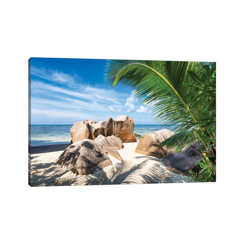 Anse Source D'Argent, La Digue, Seychelles by Jan Becke - Wrapped Canvas Print, 20.32 cm H x 30.48 cm W