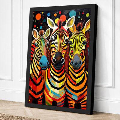 Three Zebras United Geometric - Print