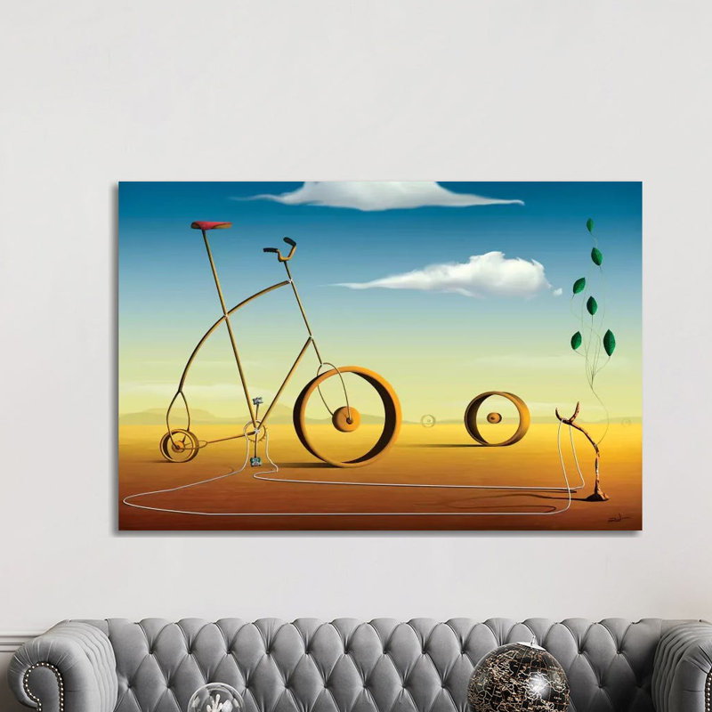 A Bicicleta (the Bicycle) by Marcel Caram - Print on Canvas, Wrapped Canvas, 66.04 cm H x 45.72 cm W x 1.91 cm D