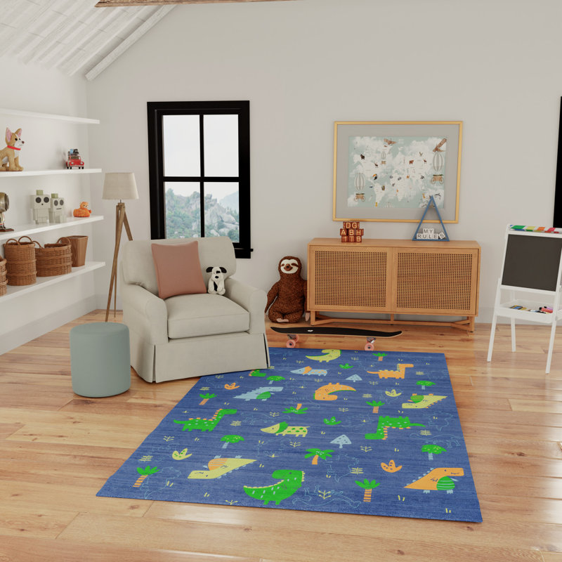 Tapis lavable à la machine pour enfants Imagination, Rectangle 6 pi 6 po x 9 pi 2 po