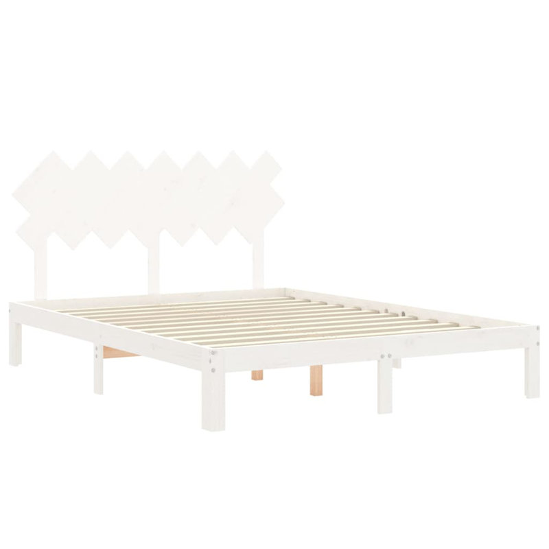 Rennerdale 140 x 190cm Bed Frame, White