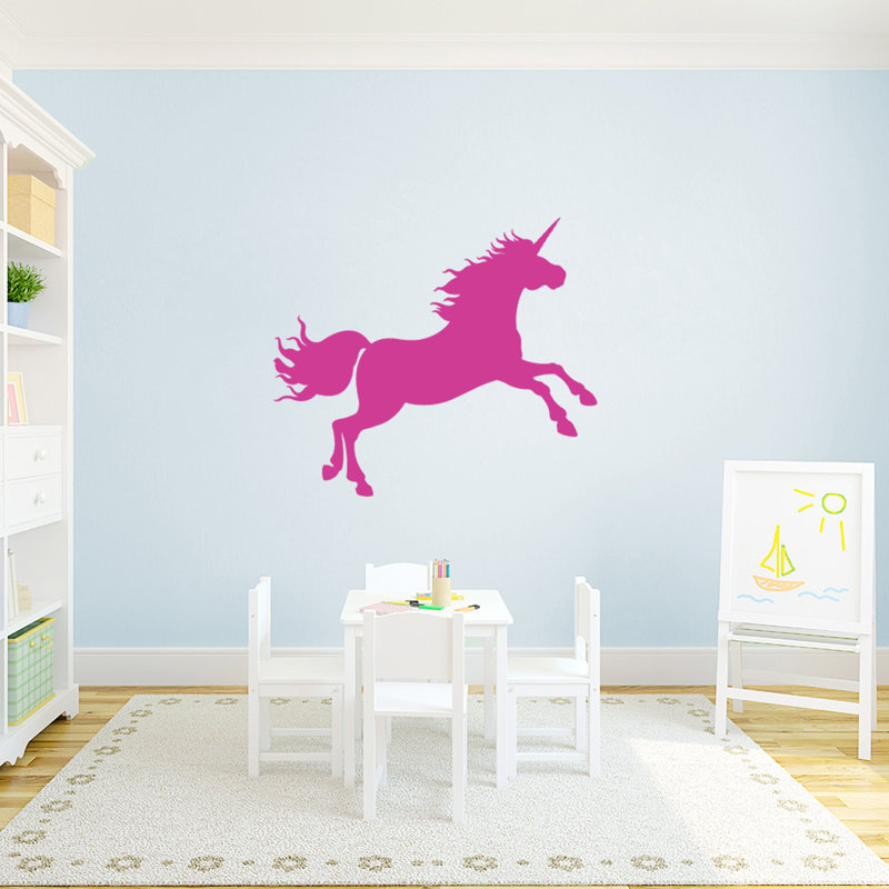 Adhésif décoratif licorne, Rose vif