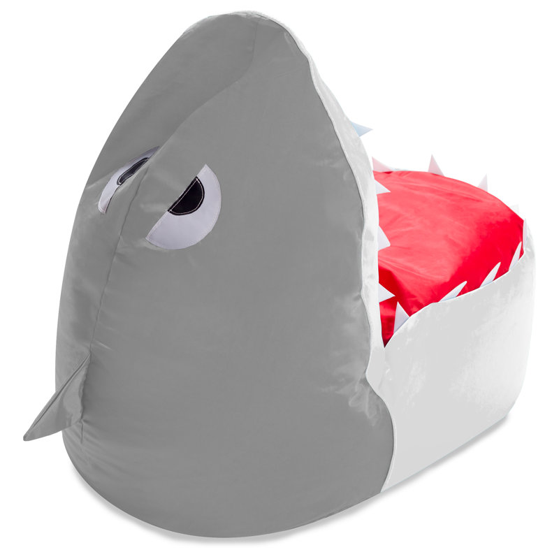 Kids Shark Bean Bag Chair Cover Only - Stuffed Animal Storage & Toy Organizer with Zipper - Plush Storage Kids Shark Bean Bag Cover only for Toddlers and Children's Rooms - Organizes Pillows, Blankets, and Stuffies - Multiple Colors and Sizes