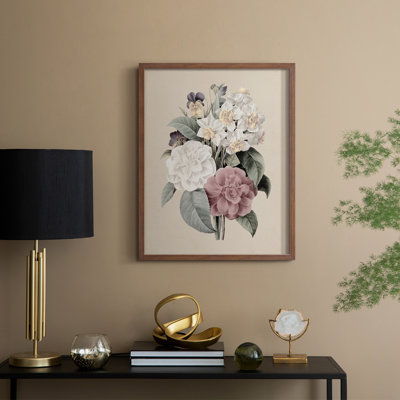 Antique Botanical II, reproduction encadrée - bois massif